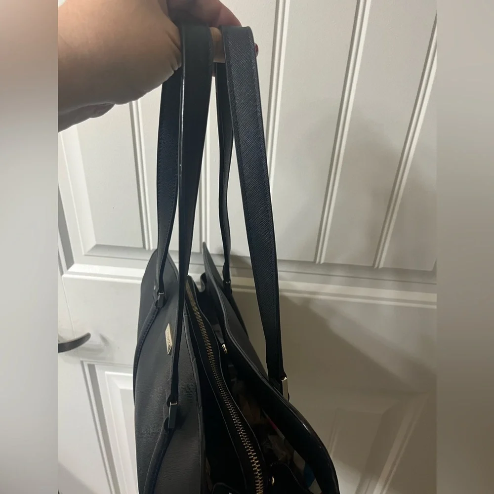 VINTAGE Kate Spade Newbury Lane Miles Black Saffiano Leather Tote Shoulder Bag